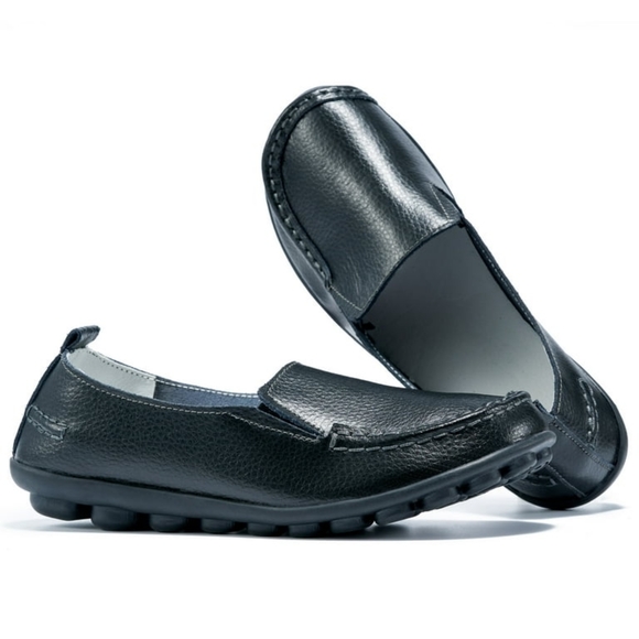 Almusen Flats PU Leather Comfort Flat Shoes Size 37EU 6.5US NWOT - Picture 1 of 11